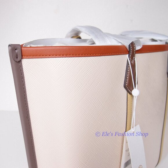 ❤️ NWT Tory Burch Perry Triple Compartment Leather Shoulder Tote Multi Color - Picture 9 of 16